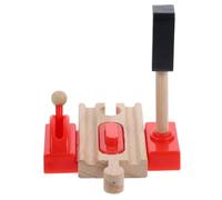 MOLUCKFU Accessoire Bois Circuit Train Barrage Ferroviaire Simulé pour Garçon Fille Modèle Route Bloqueur et Réaliste