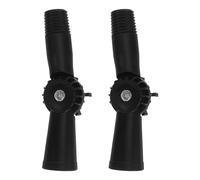 MOLUCKFU Adaptateur Coudé Rotatif 2 Pièces pour Perche Télescopique Fixation Filetage Allemand 18 CM Accessoire Polyvalent pour Plumeau Balai et Nettoyage de Vitres