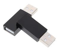 MOLUCKFU Adaptateur USB 2.0 Mâle vers USB Femelle Lot de 2pcs avec Coque en Alliage D'aluminium Protection de Données et Blocage de Transmission, pour Extension de Câble