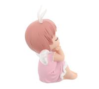 MOLUCKFU Ange Figurine Décoration de Gâteau Ornement pour Anniversaire Garçon et Filles Accessoire de Bureau Décor de Fête Baptême Bain Bébé Noël Figurine Assise