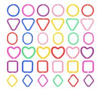 MOLUCKFU Anneaux à Maillons Géométriques en Plastique Lot de 100 Pièces pour Bébé Éducatif D’Éveil et Motricité Fine Chaîne Sensorielle Multicolore Maternelle et Maison