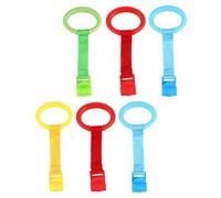 MOLUCKFU Anneaux de Traction et Lot de 6 en Plastique Aide à Se Lever Accessoires D'apprentissage Marche Stimuler la Curiosité pour Berceau Bébé pour Filles et Garçons