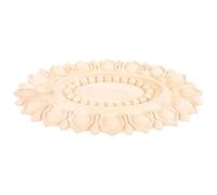 MOLUCKFU Applique Décor Sculpté Bois Naturel 23x15 Cm, Décorations de Porte et Meubles Soi-même, Ornement Vintage pour Mobilier, Finition à Peindre, Usage Maison et Chambre,