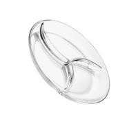 MOLUCKFU Assiette à Dessert en Verre Trempé Transparent Petite Taille Plateau à 3 Compartiments Polyvalent pour Salade de Fruits Porte-Dessert et Assiette à Collation Cuisine et Repas