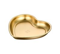 MOLUCKFU Assiette Snack Acier Inoxydable Forme Cœur Plateau Multi-usages pour Dessert Apéritifs et Service Hôtelier Portable et Compatible Micro-ondes Réutilisable