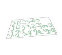 MOLUCKFU Autocollant Mural Éducatif Alphabet Arabe Lumineux Décoration Murale Stickers Pour Garçon Fille Et Salon