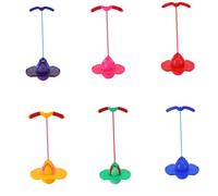 MOLUCKFU Ballon Sauteur avec Poignée Violet Balle Rebondissante pour Garçon et Filles de Sport Extérieur et Ballon d'exercice Amusant avec Accessoires de Fitness et Pompe Couleur Aléatoire