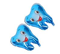 MOLUCKFU Ballons En Aluminium De Dent Pour Bébé Et Baby Shower 2 Pièces Bleu Dent Décorations Prénatales Ludiques Pour Fête à Thème