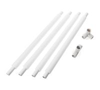 MOLUCKFU Barres de Rechange pour Parc à Bébé 58 CM en Acier Inoxydable Recouvertes de Mousse Kit 6 Pièces avec Joint en T et Triangle à Ventouse Accessoires Universels pour Barrière de