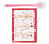 MOLUCKFU Bâton de Massage en Silicone 38 Cm Rouge Schéma D'acupoints, Outil de Tapotement Corporel Ergonomique, Accessoire Bien-soins du Corps et Relaxation