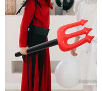 MOLUCKFU Bâton Gonflable Fourchette Diable Rouge Gonflable Créatif 1 Pièce Accessoire Halloween Costume Diable Décoration Fête Déguisement Performance Portable