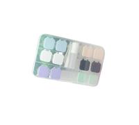 MOLUCKFU Boîte à Lentilles 6 Pièces Kit de Rangement Portable Compact en Plastique Solide Assorti Couvercle à Pression pour Voyages Usage Quotidien Soins Lentilles Contact