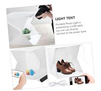 MOLUCKFU Boîte à Lumière Pliable LED 20 CM Mini Studio Photo Portable Câble USB Tente Lumineuse Fond Bicolore pour Photographie Produit et Bijoux