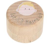 MOLUCKFU Boîte à Souvenirs Bois pour Première Coupe de Cheveux Garçon Fille Garçon Fille Boîte Mignonne pour Garder Mèche de Cheveux Naissance Coffret de Rangement pour Souvenir Garçon