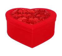 MOLUCKFU Boîte de Cœur Rouge Moyenne 23X21X9 CM pour Chocolats et Friandises Saint-Valentin Coffret Carton Couvercle Décor Rose Emballage Présent Romantique Polyvalent