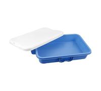 MOLUCKFU Boîte de Rangement pour Jouets Multifonction avec Poignée Bac à Sable Portable avec Couvercle Plateau de Sable pour Salle de Classe Coffre Plastique Léger pour Garçon Fille