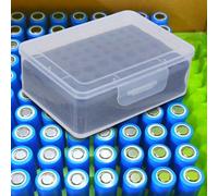 MOLUCKFU Boîte de Rangement pour Piles AA et AAA avec Mousse de Protection Noire Étui Transparent en Plastique PP Robuste Organiseur Portable Multi-Compartiments pour Maison et Voyage