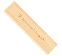 MOLUCKFU Boîte en Bois pour Test de Grossesse et Souvenirs Bébé, pour Jeunes Parents, Motif Empreinte Pied, Coffret avec Couvercle Coulissant, Bois Naturel, Présent Naissance Mémorable