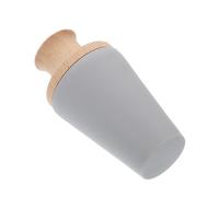 MOLUCKFU Bouchon de Vin en Bois et Silicone Gris Bouchon de Scellage Hermétique Protection Anti-Poussière pour Bouteilles Ouvertes Prolongateur de Conservation 1 Pièce