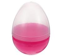 MOLUCKFU Boule Décorative de Pâques en Plastique Transparent Rose Fuchsia, Boîte à Bonbons D'œuf Ouverture, Décoration D'œufs Légère et Réutilisable pour Fête et Loisirs Créatifs