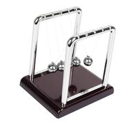 MOLUCKFU Boule Pendulaire de Newton Instrument d'Enseignement de L'Élan L'Impulsion Décoration pour Bureau 5 Boules Taille S Jouet Éducatif pour Garçon et Filles