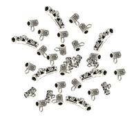 MOLUCKFU Breloques en perles Accessoires de bijoux en alliage argenté vintage 40PCS Pendentifs mixtes pour jewelry making et art craft Plusieurs styles