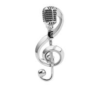 MOLUCKFU Broche Épingle Élégante et Ajustable Note de Musique en Alliage Argenté pour Femme pour Fête D'anniversaire ou Cérémonie de Remise de Diplôme