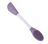 MOLUCKFU Brosse Visage Silicone Double Embout Applicateur Masque Facial Souple pour Application Uniforme et Nettoyage Doux Outil Réutilisable pour Soins de la Peau de Types Variés Usage