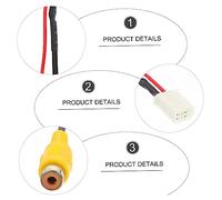 MOLUCKFU Câble de Caméra de Recul Compatible avec Véhicule Câble Alimentation pour Caméra de Stationnement Connecteur Vidéo pour Système de Navigation d'origine
