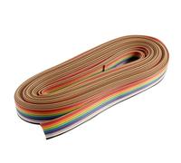 MOLUCKFU Câble Ruban Plat Idc 10 Broches Multicolore 5 M par Rouleau, Lot de 2 Rouleaux, Câble de Connexion Flexible pour Câblage Interne Informatique et Électronique Domestique