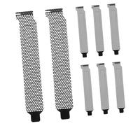 MOLUCKFU Cache-Fente Pci en Fer Peint avec Vis 8 Pièces, Protection Robuste pour Boîtier D’Ordinateur, Usage Informatique, Fixation Sécurisée, Finition Noire Perforée