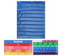 MOLUCKFU Cartes D’Apprentissage des Fractions et Décimales Colorées Kit Éducatif 1 Jeu Tableau D’Équivalence Mathématique Accessoires Pédagogiques pour Étudiants Outil Maths pour