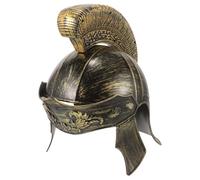 MOLUCKFU Casque Romain Doré Vintage Plastique Accessoire de Cosplay Soldat Adulte pour Halloween et Fêtes