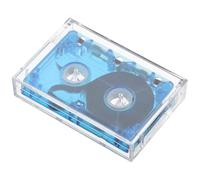 MOLUCKFU Cassette Audio Vierge Bleu Transparent 40-60, Bande d'Enregistrement Audio Portable pour Interviews et Apprentissage des Langues, Compatible Mini Magnétophone, Enregistrement Clair
