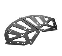 MOLUCKFU Charnières Réglables en Acier Inoxydable pour Meuble à Chaussures, Système à 3 Niveaux Noir, Cadre Rabattable pour Porte D'armoire, Fixation Solide et Compatible, Remplacement