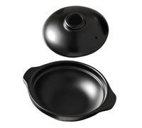 MOLUCKFU Cocotte Céramique pour Cuisson sur Feu Direct Pot à Ragoût et Braisé Résistant Haute Température Marmite Polyvalente pour Soupe Riz et Mijoté Ustensile de Cuisine pour Personnes