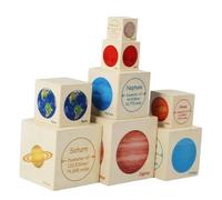 MOLUCKFU Coffret Éducatif 8 Planètes pour Bébés - Empilable en Plastique Doux, Coloré et Sûr - Jeu D’éveil Sensoriel pour Développer Créativité, Reconnaissance des Formes et Mémoire - 1