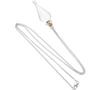 MOLUCKFU Collier pendentif mini bouteille en verre à vœux, fiole décorative avec bouchon sécurisé, chaîne blanche en alliage, accessoire DIY pour bijoux personnalisés et cadeaux uniques