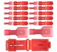 MOLUCKFU Cosses électriques à sertir 100pcs, connecteurs à fourche mâle et femelle isolés en nylon, laiton étamé, pour fils, déconnexion rapide sans dénuder, pour câblage automobile et