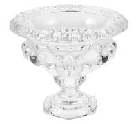 MOLUCKFU Coupes à Glace en Verre Transparent Gaufré sur Pied Moyen 200 Ml Coupe à Dessert Boissons Fraîches Bol à Trifle Élégant pour Présentation Raffinée Plat de Service pour Glace