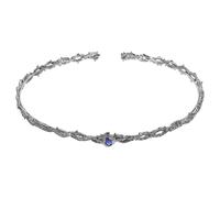 MOLUCKFU Couronne Gothique Vintage Ajustable à Épines en Métal Noir avec Strass Bleu, Diadème Royal pour Femmes, Accessoire Médiéval Fêtes, Cosplay et Anniversaires