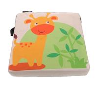 MOLUCKFU Coussin Rehausseur Garçon et Filles Imprimé Girafe en Tissu Lin Épais Coussin de Chaise Haute Portable et Respirant Lavable en Machine pour Bébé et Petit Écolier à la Maison