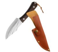 MOLUCKFU Couteau à Découper Viande Inoxydable Résistant Corrosion Coupe Rapide et Fiable pour Chef Boucher et Usage Extérieur Outil Multifonction Portable avec Étui