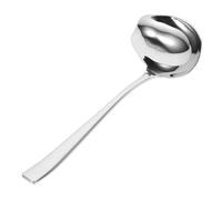 MOLUCKFU Cuillère à Sauce Inoxydable Bec Verseur avec Manche Long Ergonomique pour Cuisine Louche à Huile et Sauce Pratique pour Service à Domicile et Restauration