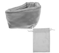 MOLUCKFU de Sommeil Occultant Soie Imprimée et Doux avec Bandeau Ajustable pour Voyage et Sieste Protection Lumineuse Complète pour Nuit Paisible Gris