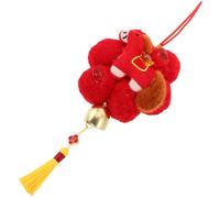 MOLUCKFU Décoration Suspendue Chinoise pour Nouvel an 2026 - Pendentif Cheval à Pompon Rouge - Ornement Feng Shui pour Studio Photo et Décoration Festive du Festival du Printemps