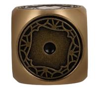 MOLUCKFU Dés Design Unique et Poids Lourd en Laiton Rétro à 6 Faces Finition Polie la Main Accessoires Créatifs pour Jeux de Société et Parties Bureau
