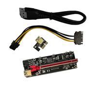 MOLUCKFU Extension Pci-e 1x vers 16x pour Minage Connecteur 6 Contacts, Alliage D'aluminium, Structure Raisonnable et Connexion Facile pour Carte Graphique