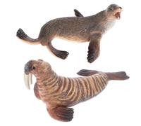 MOLUCKFU Figurines Miniatures Réalistes Animaux Marins Modèle Simulé Lion de Mer et Morse Décoration Éducative pour Aquarium et Bureau et Créatif