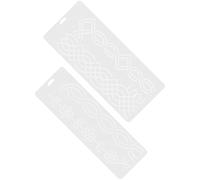 MOLUCKFU Gabarits de Matelassage en Plastique Blanc pour Découper et Assembler les Tissus 2pcs Faciles à Utiliser lors du Quilting DIY pour Couture et Patchwork